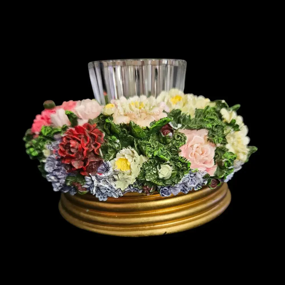 God's Love Lights Our Way Floral Votive Candle Holder Christian Home Decor
